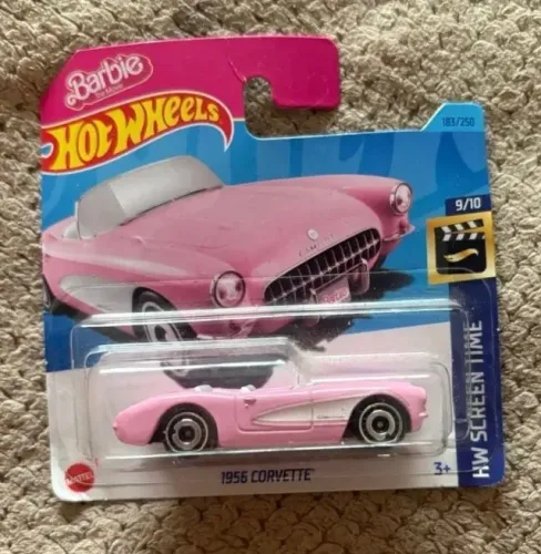 carro Corvette rosa pink da Barbie carrinho Hot Wheels