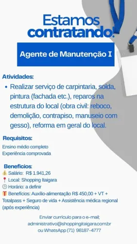 Agente de Manutenção I