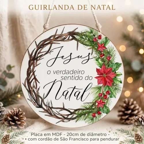 Guirlanda de Natal em MDF