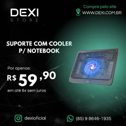 SUPORTE COM COOLER PARA NOTEBOOK