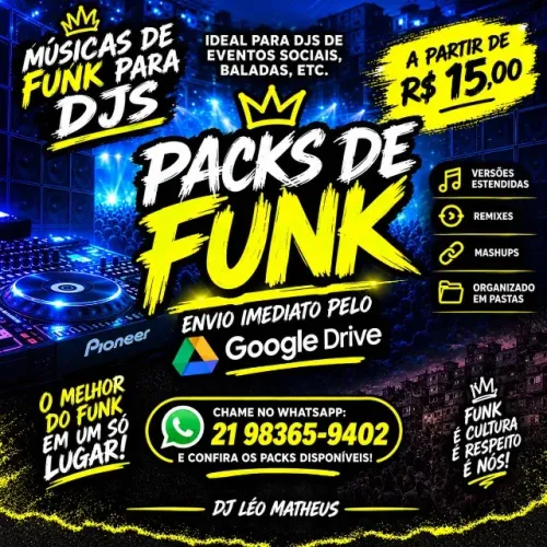 Pack de Funk Para DJs. Extendeds, Remixes, Mashups.