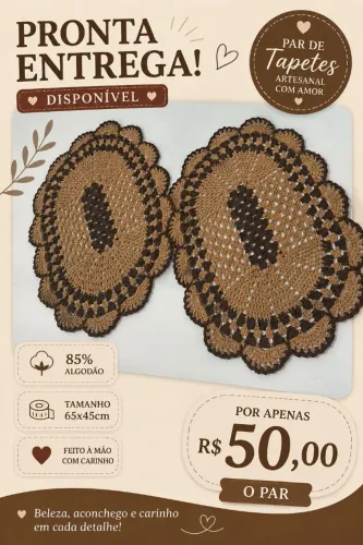 Tapetes de crochê - promoção