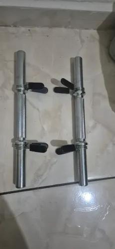 2 barras maciças Halters com 4 presilha