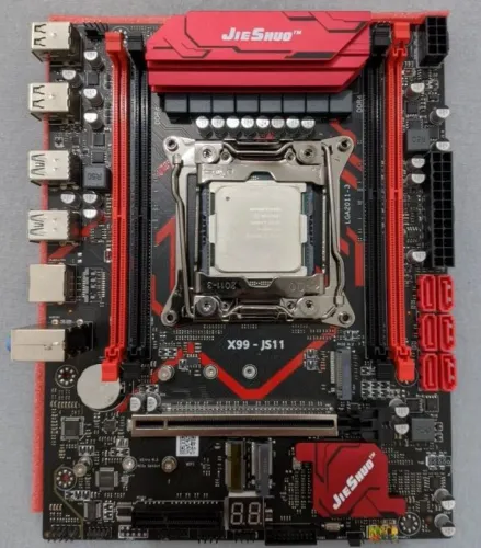Placa mãe JieShuo JS11+Módulo TPM 2.0 +processador E5-2667 v4 +3g pasta térmica gd900.