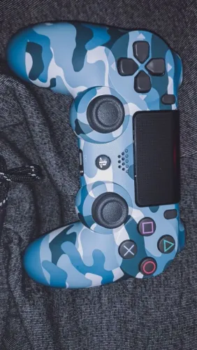 Controle ps4 camuflado azul