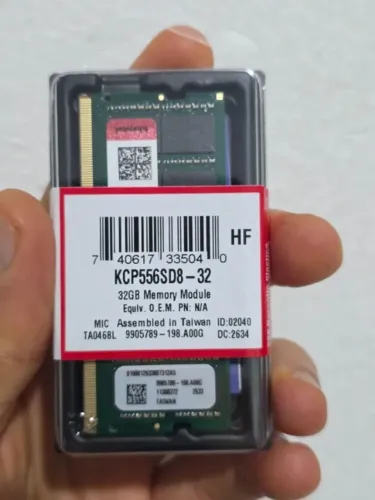 Memória Ram 32Gb DDR5 5600Mhz Kingston (Notebook) 100% Original + Garantia + Nota fiscal