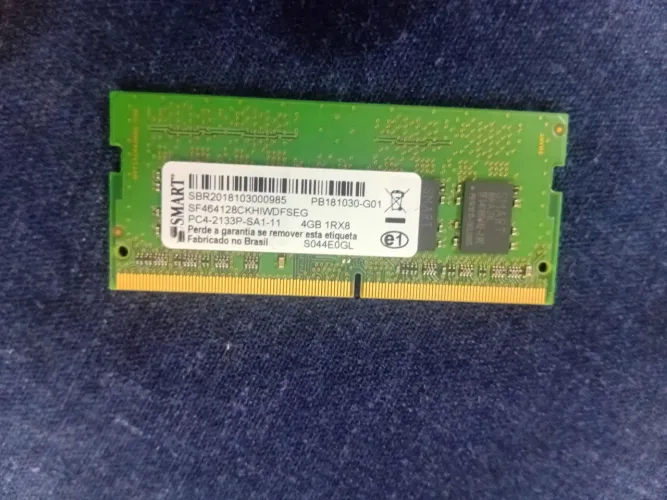Memória ram ddr4 4g smart