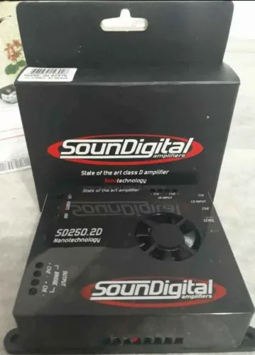 AMPLIFICADOR AUTOMOTIVO SOUNDIGITAL SD 250.2D 2 OHMS 400 RMS<br>