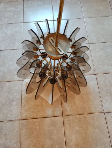 Lustre pendente antigo 8 bocais- antiguidade