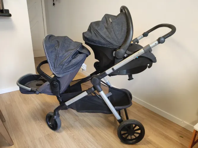 Carrinho de bebê duplo importado & isofix Evenflo Xpand