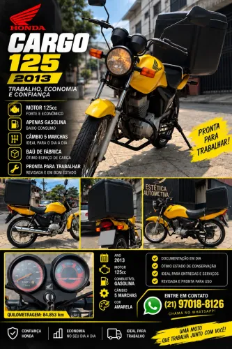 Honda CG 125 Cargo 2013 - Econômica, Revisada e Pronta para Trabalhar