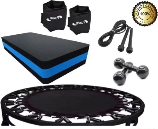 Kit Cross Funcional One Life Sports® - Mini Jump + Halter 2kg + Corda + Caneleira + Step