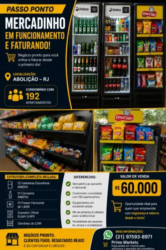 ? PASSO PONTO - MERCADINHO AUTÔNOMO EM FUNCIONAMENTO | ABOLIÇÃO/RJ