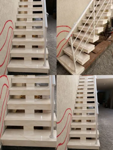 Marmorização em escadas