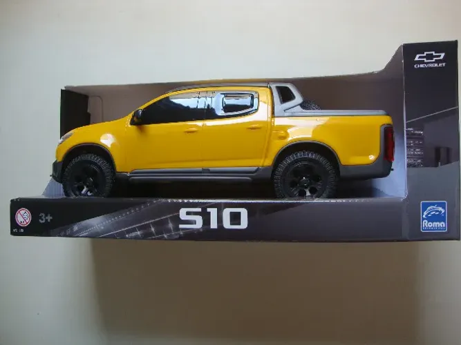 Brinquedo Caminhonete Carrinho Pick Up S10 Amarelo - Roma Brinquedos - Novo (Envio OLX)