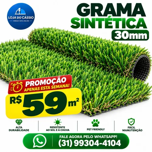 Grama sintética 30mm - Entrega bh