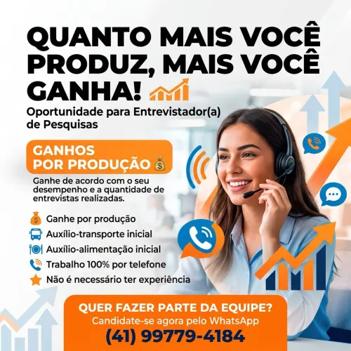Vaga entrevistador FREELANCER