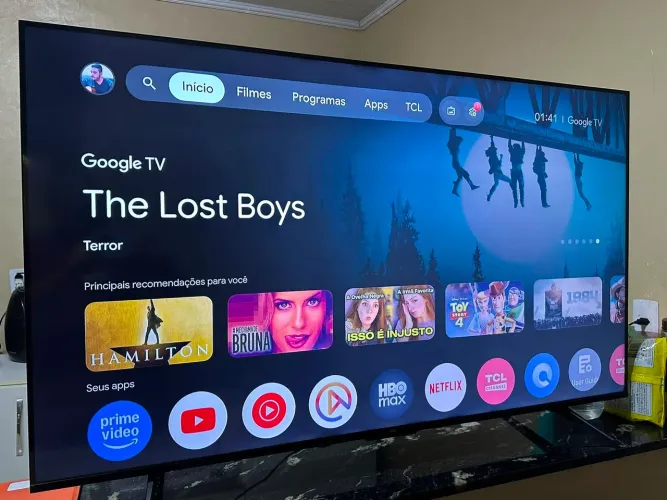 Smart TCL 55 4K Android com todos os aplicativos atualizados
