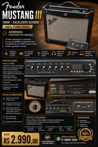 ? Fender Mustang III - excelente estado!