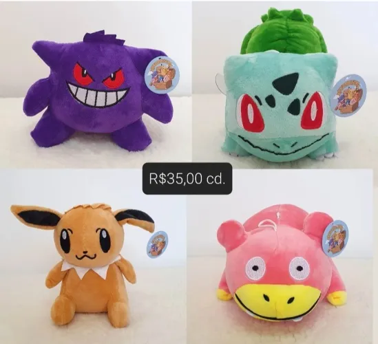 Pelúcias pokemon novas em PROMOÇÃO (valor unitário)
