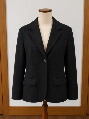 Blazer em lã mesclada