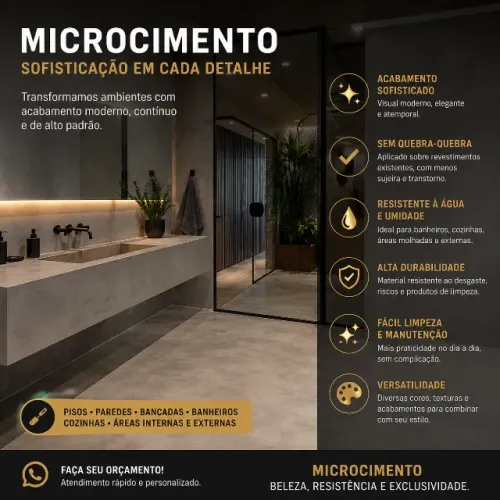 ? MICROCIMENTO: SOFISTICAÇÃO EM CADA DETALHE! ?