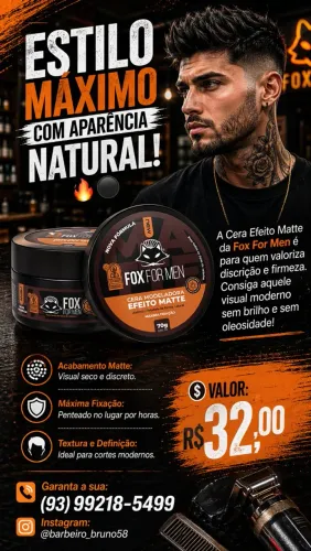 Cera Modeladora Efeito Matte Fox 