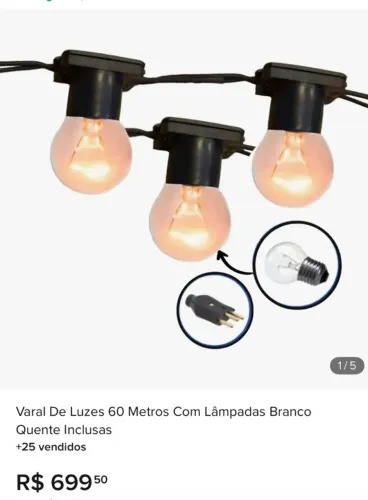 Varal de luzes