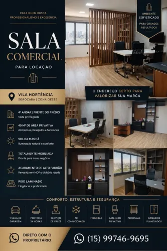 Sala Comercial Mobiliada em Sorocaba