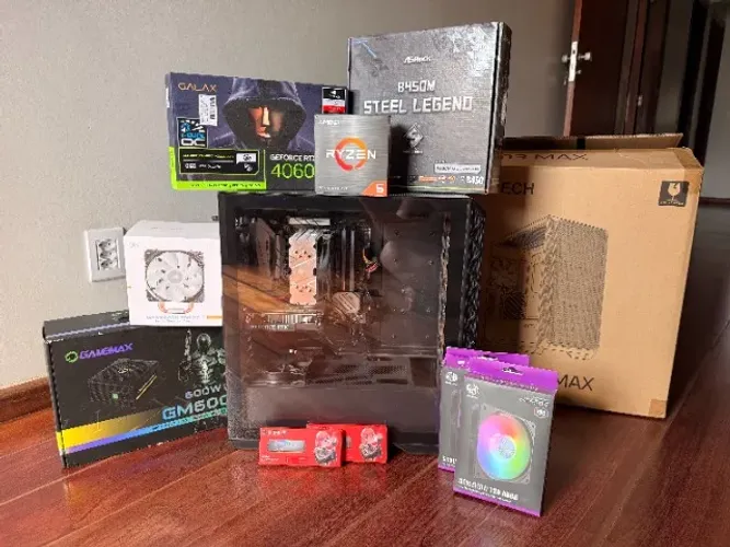 PC Gamer Ryzen 5 5600 RTX 4060 8GB 16GB 3600MHz SSD NVMe 512GB