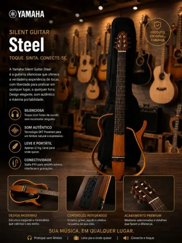 Violão Yamaha Silent Steel Com Bag
