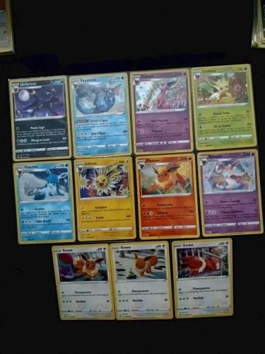Eeveelutions lote de cartas Pokémon