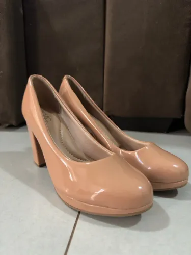 Scarpin Beira Rio Feminino Nude Verniz 