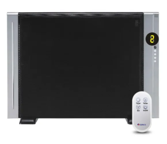 Aquecedor elétrico novo digital Gree com controle remoto.