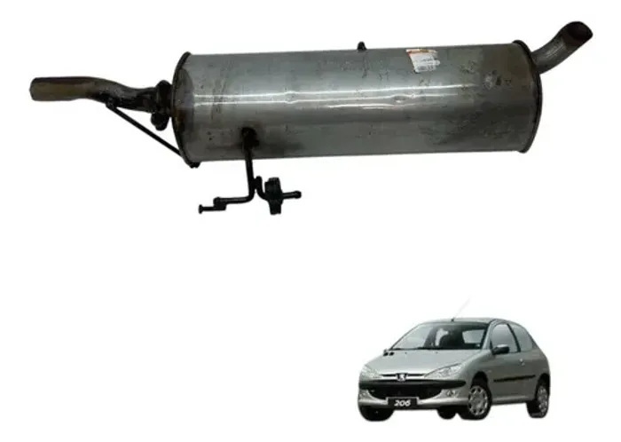 Escapamento Silencioso Traseiro Peugeot 206 1.4 2004 2010