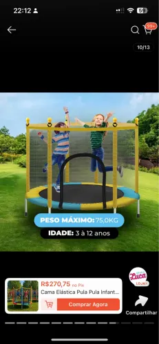 Aluguel mini cama elástica - Pegue e monte 