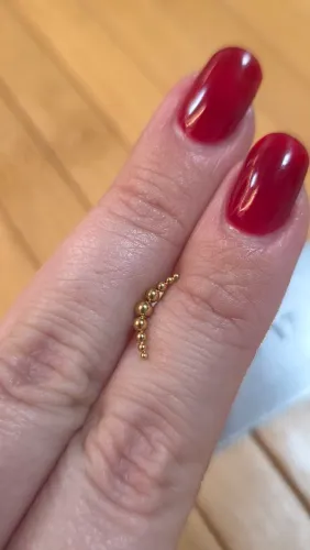 Piercing indiano titânio dourado