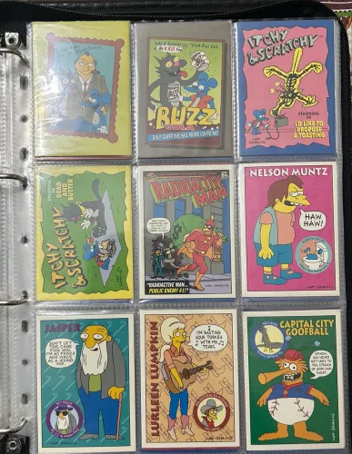 Lote de cartas Os Simpsons 1993
