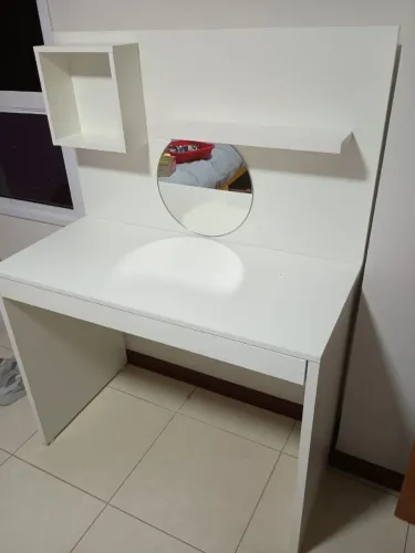 Escrivaninha First 100cm com Painel Branca - Artany