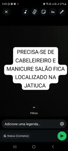 Preciso de cabeleireiro com experiência e manicure