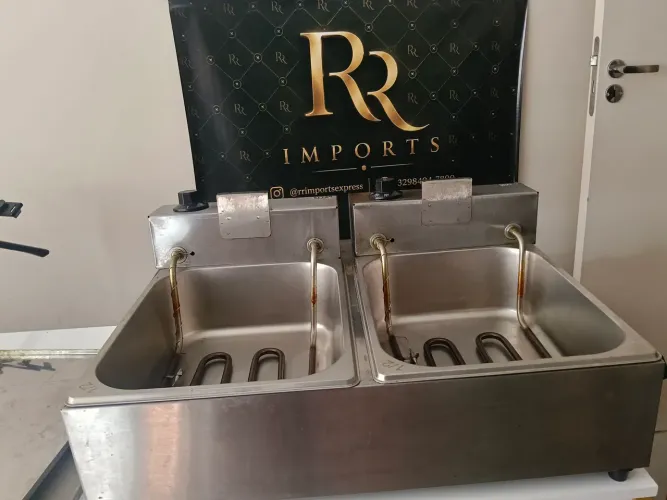 Fritadeira Industrial Elétrica 10l Inox 2 Cubas Hitze
