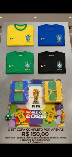 Kit camisa copa do mundo 2026