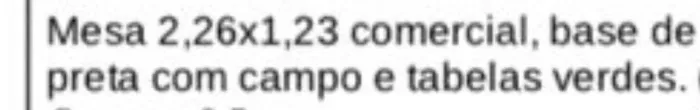 Mesa de sinuca contato *