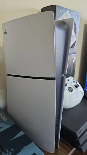 PS5 SLIM DIGITAL LOTADO DE JOGOS + BASE CARREGADORA