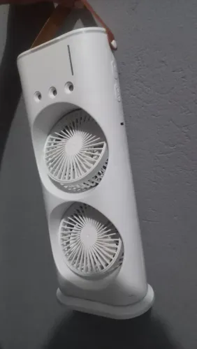 Mini umidificador portátil, recarregável dupla hélice, giratório com luzes rgb