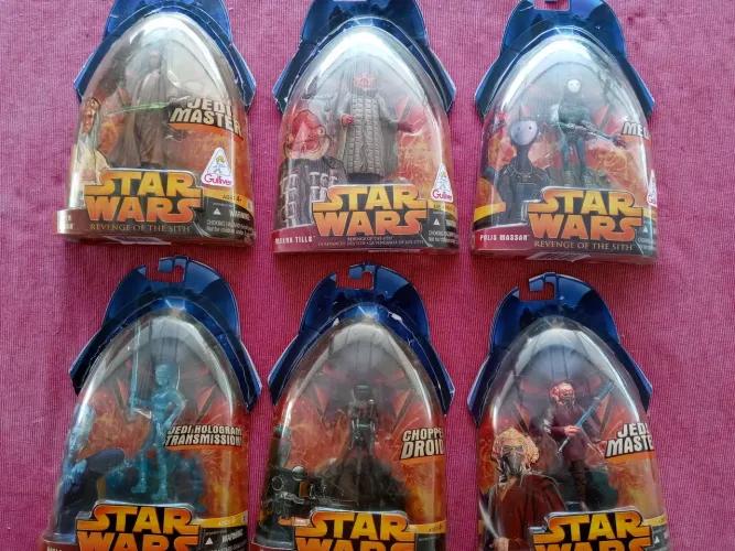 6 bonecos da Coleção star wars revenge
