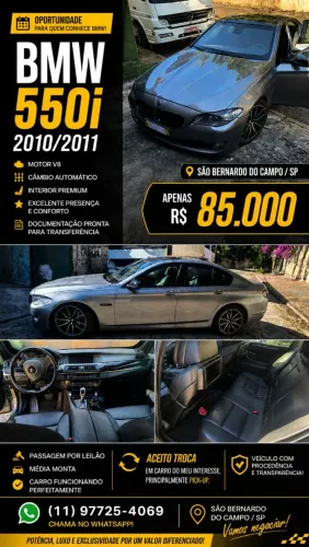 BMW 550IA 4.4 32V 407cv Bi-turbo 2011