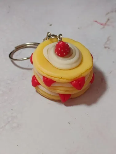 Chaveiro panquecas de biscuit fofo artesanal