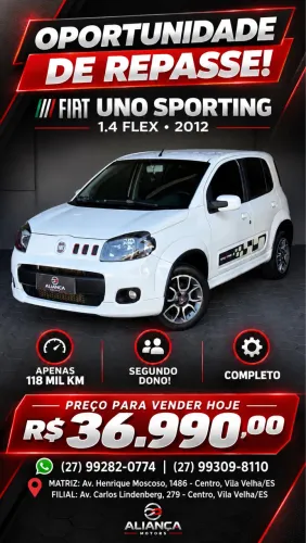 Fiat Uno Sporting 1.4 EVO Fire Flex 8V 4P 2012