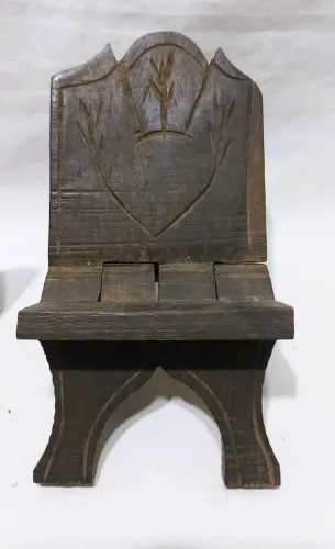Arte Mineira - Suporte Porta Bíblia em madeira nobre rústica escurecida